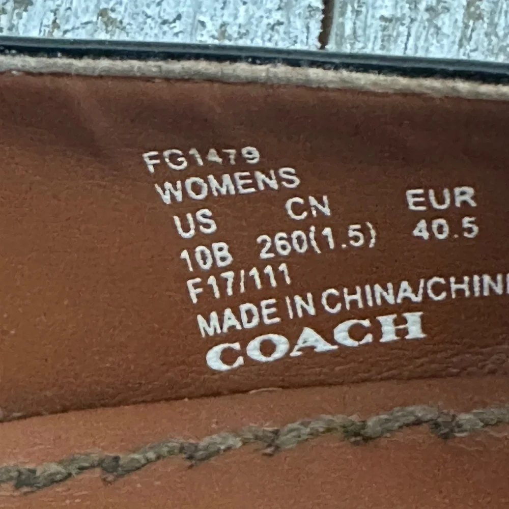 COACH WOMENS MID HEEL PUMP (FG1479) BLACK